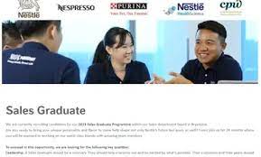 NESTLE SALES GRADUATE TRAINEE PROGRAMME FOR AFRICAN GRADUATES 