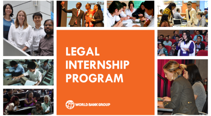 THE WORLD BANK LEGAL VICE-PRESIDENCY  INTERNSHIP PROGRAM