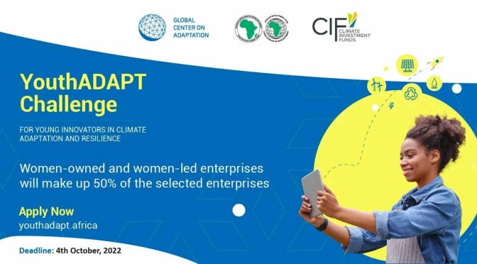 AFDB YOUTHADAPT CHALLENGE: SCALING UP GENDER-RESPONSIVE YOUTH INNOVATIONS FOR CLIMATE ACTION.