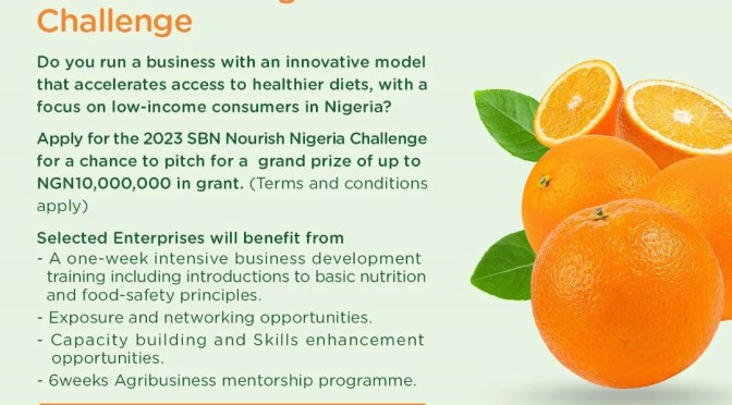SBN NOURISH NIGERIA CHALLENGE: NUTRIPITCH