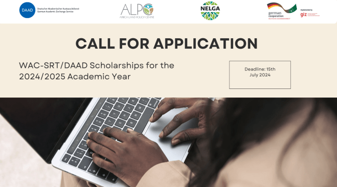 WAC-SRT/DAAD SCHOLARSHIPS FOR THE 2024/2025 ACADEMIC YEAR