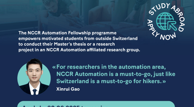 NCCR AUTOMATION FELLOWSHIP (FUNDED)