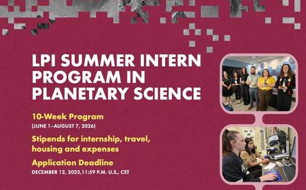 LPI SUMMER INTERN PROGRAM IN PLANETARY SCIENCE