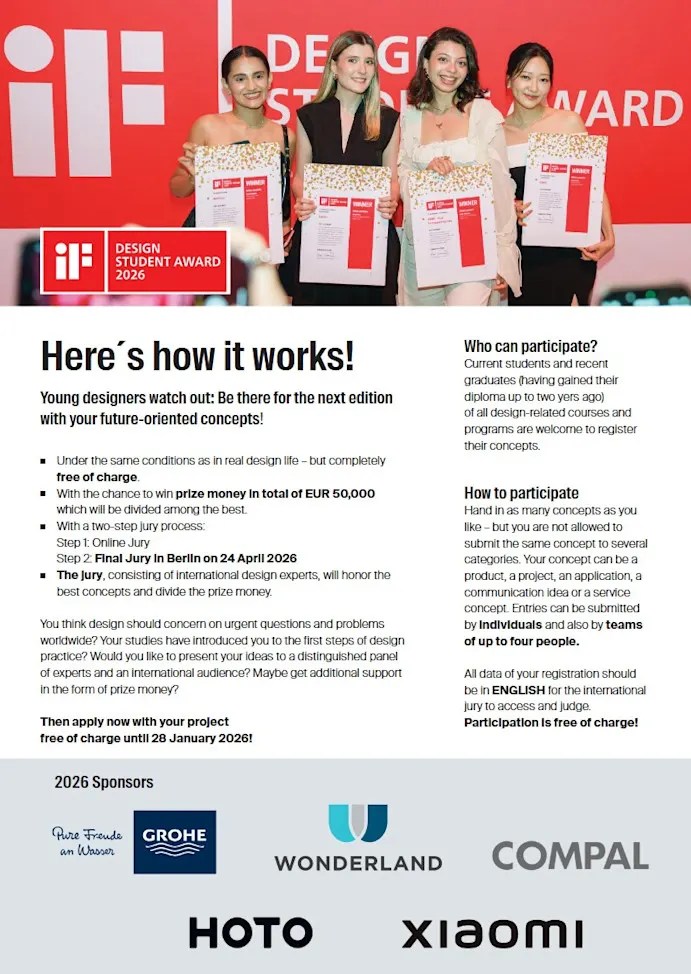 iF DESIGN STUDENT AWARD 2026 | YouthExpat